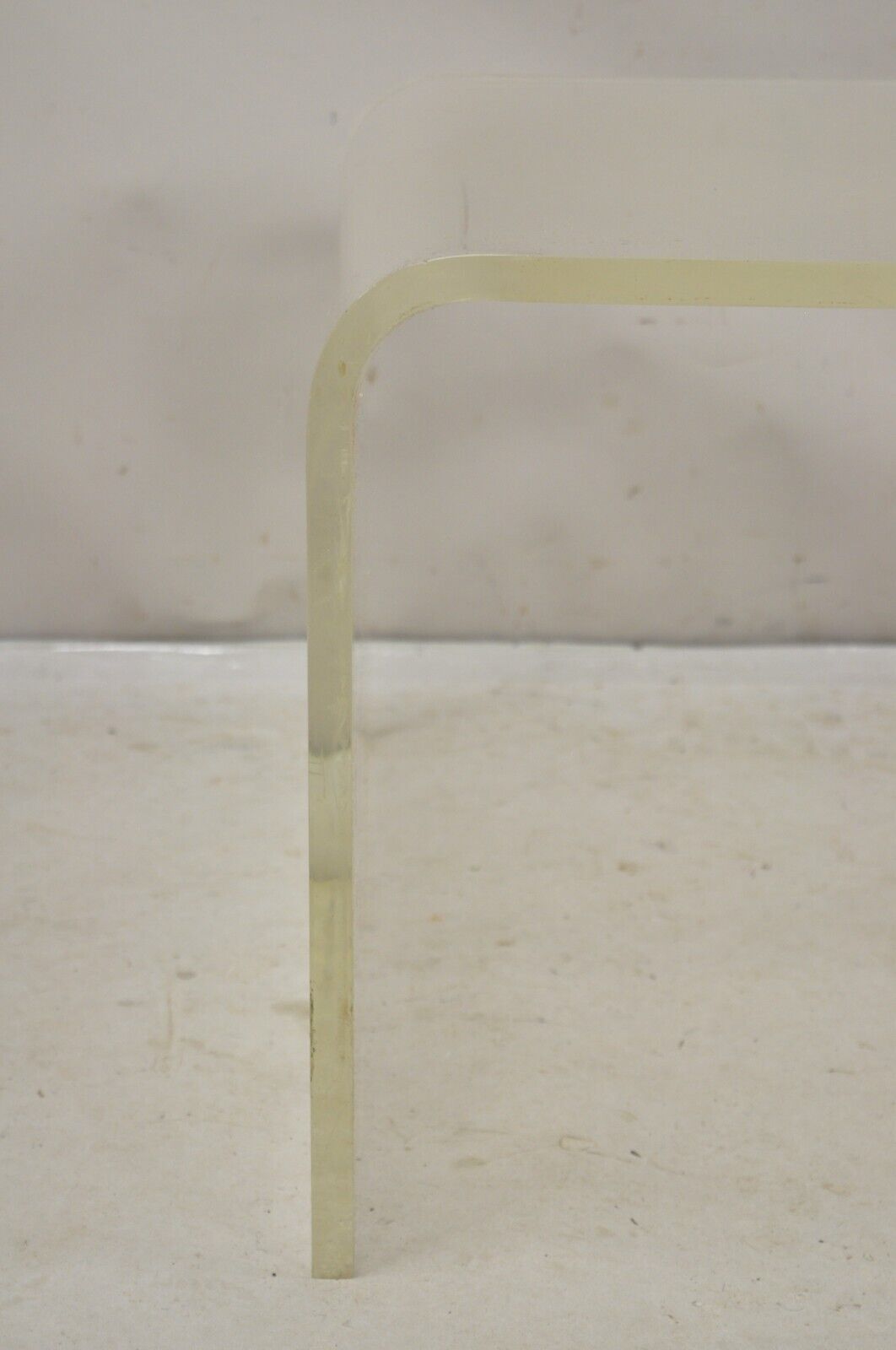 Vintage Mid Century Modern Large 42 x 30 Lucite Waterfall Coffee Table