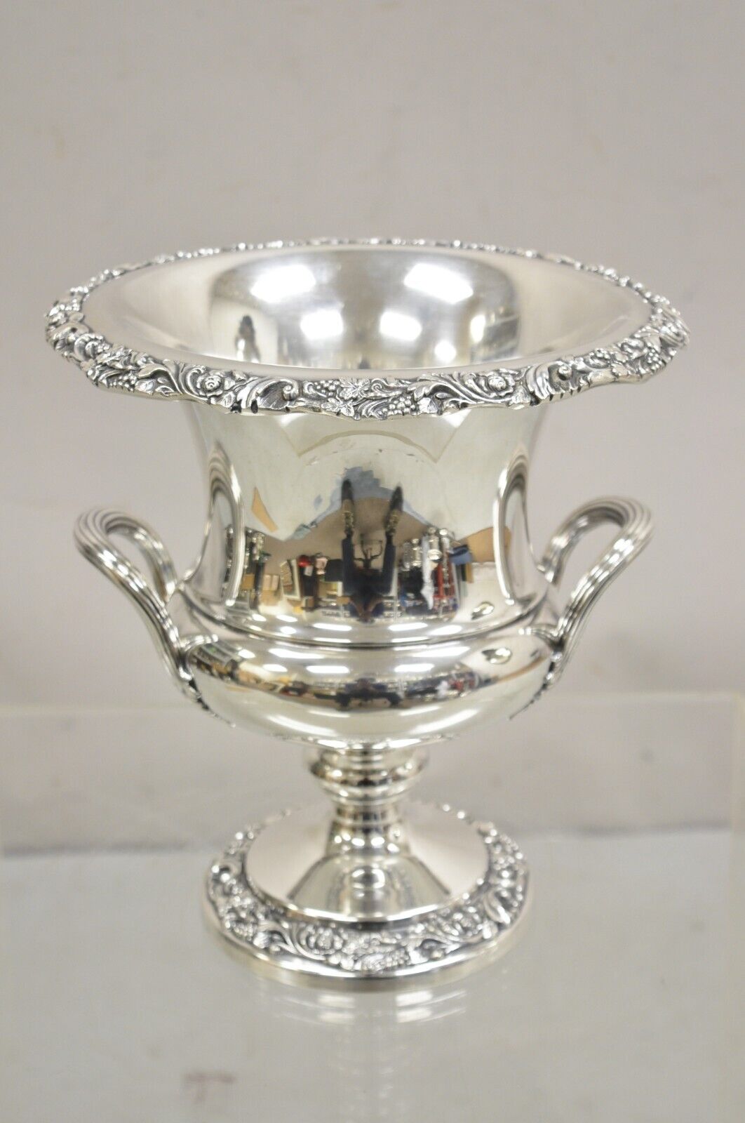 Webster Wilcox International Silver Co Silver Plate Trophy Cup Champagne Chiller