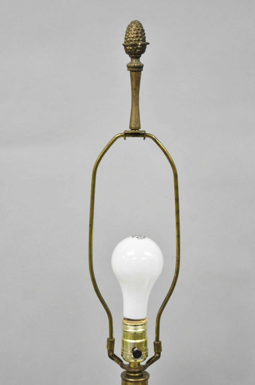Vintage French Neoclassical White Milk Glass Urn Table Lamp by Paul Hanson, Pair