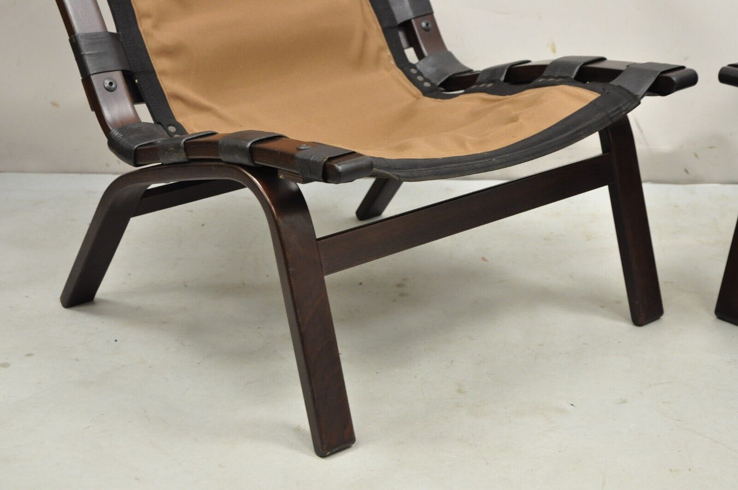 Farstrup Mobler Miljø Scandinavian Modern Bent Beechwood Lounge Chairs - a Pair