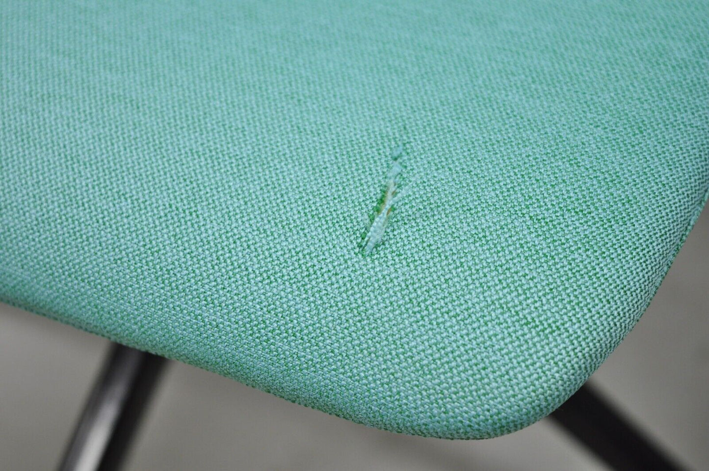 ODS Hairpin Swivel Base Blue Upholstered Side Chair - a Pair