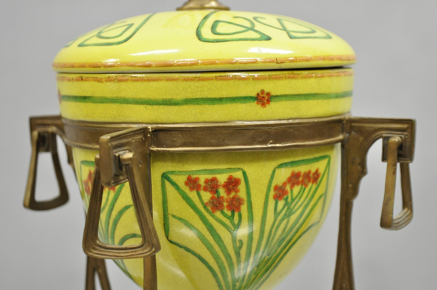 Repro Art Nouveau Lidded Serving Dish Sugar Bowl Tureen on Stand after WMF