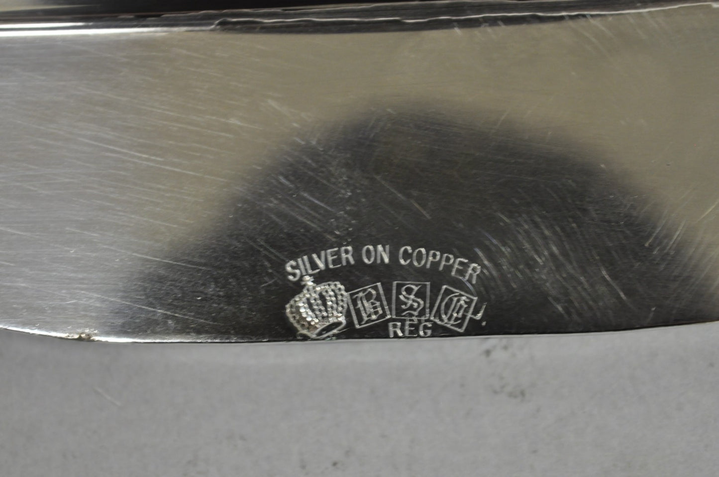 Antique English Victorian Silver Plated Ornate Twin Handle Bar Tray by BSC