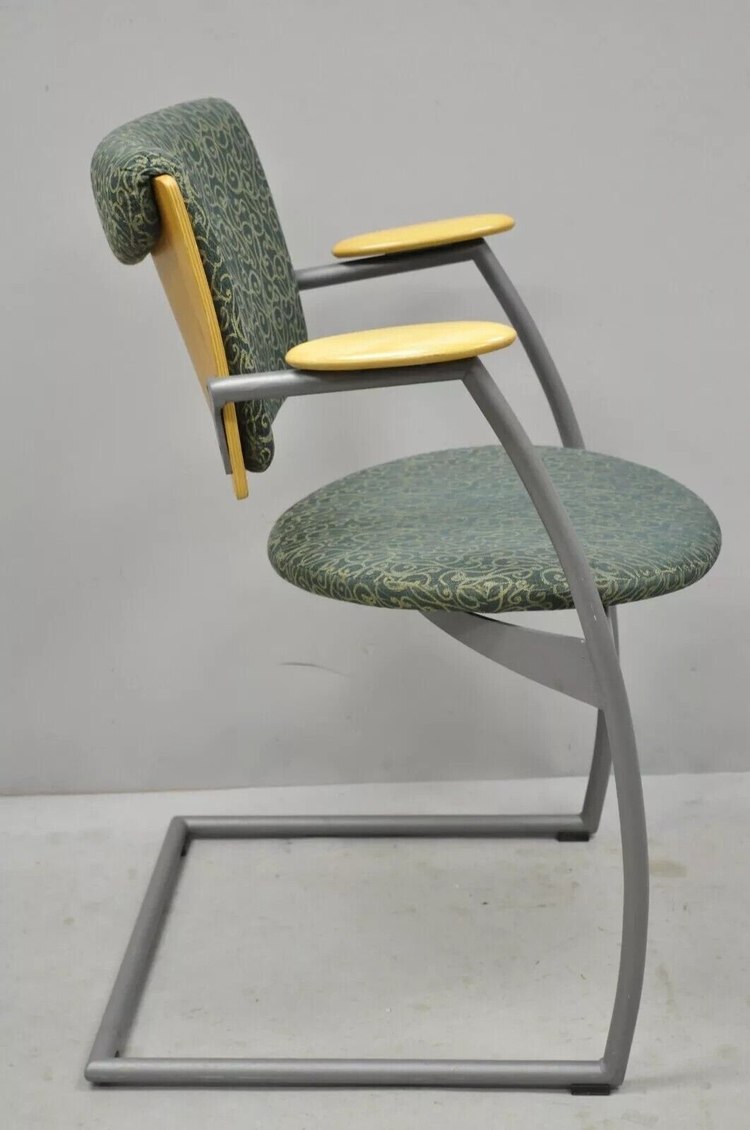 Martela Finland Post Modern Cantilever Office Lounge Arm Chairs - a Pair
