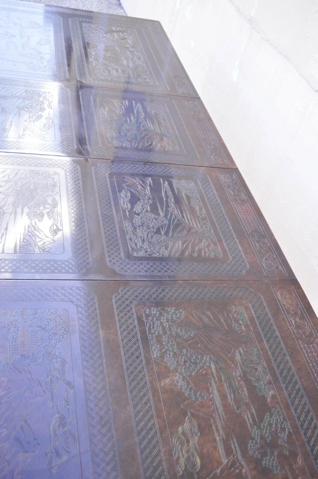 Mario Buatta for John Widdicomb Faux Tortoiseshell Chinoiserie Dining Table