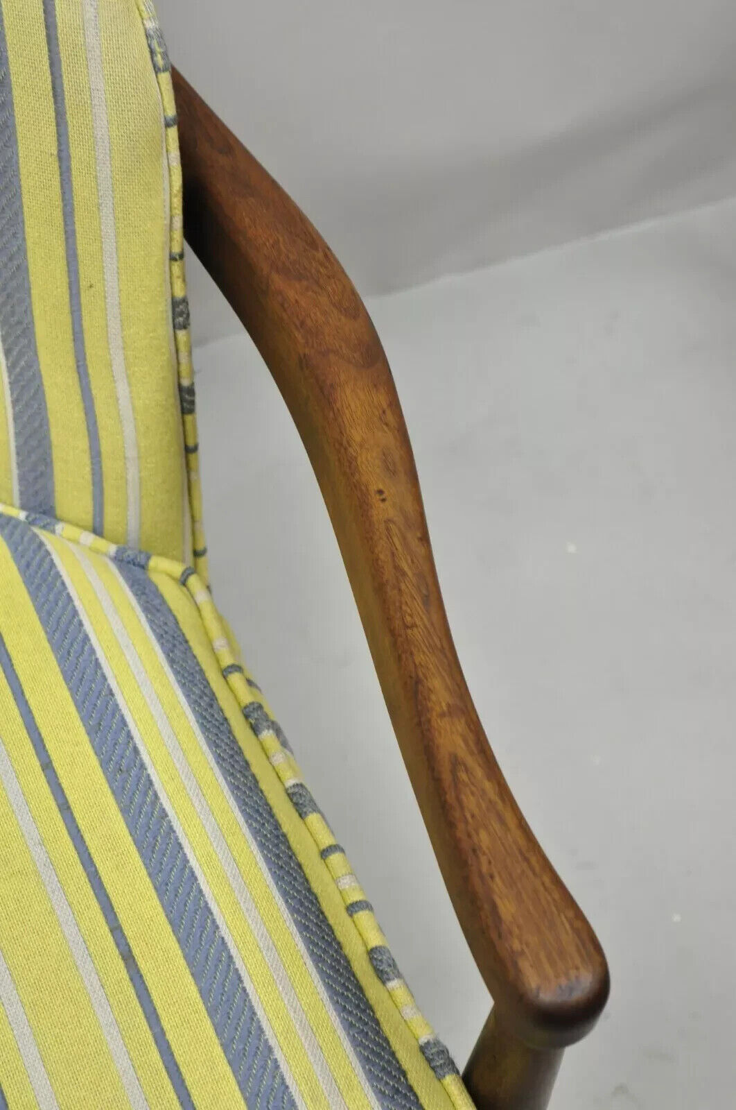Mid Century Modern Adrian Pearsall Style Walnut Barrel Back Club Lounge Chair