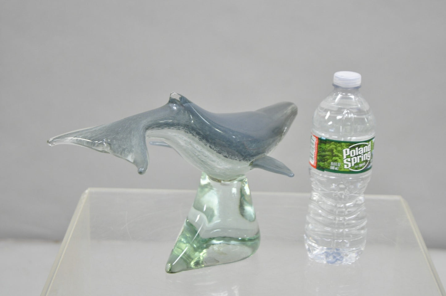 Vinci by Dynasty Glass 12" Modern Humpback Whale Sculpture