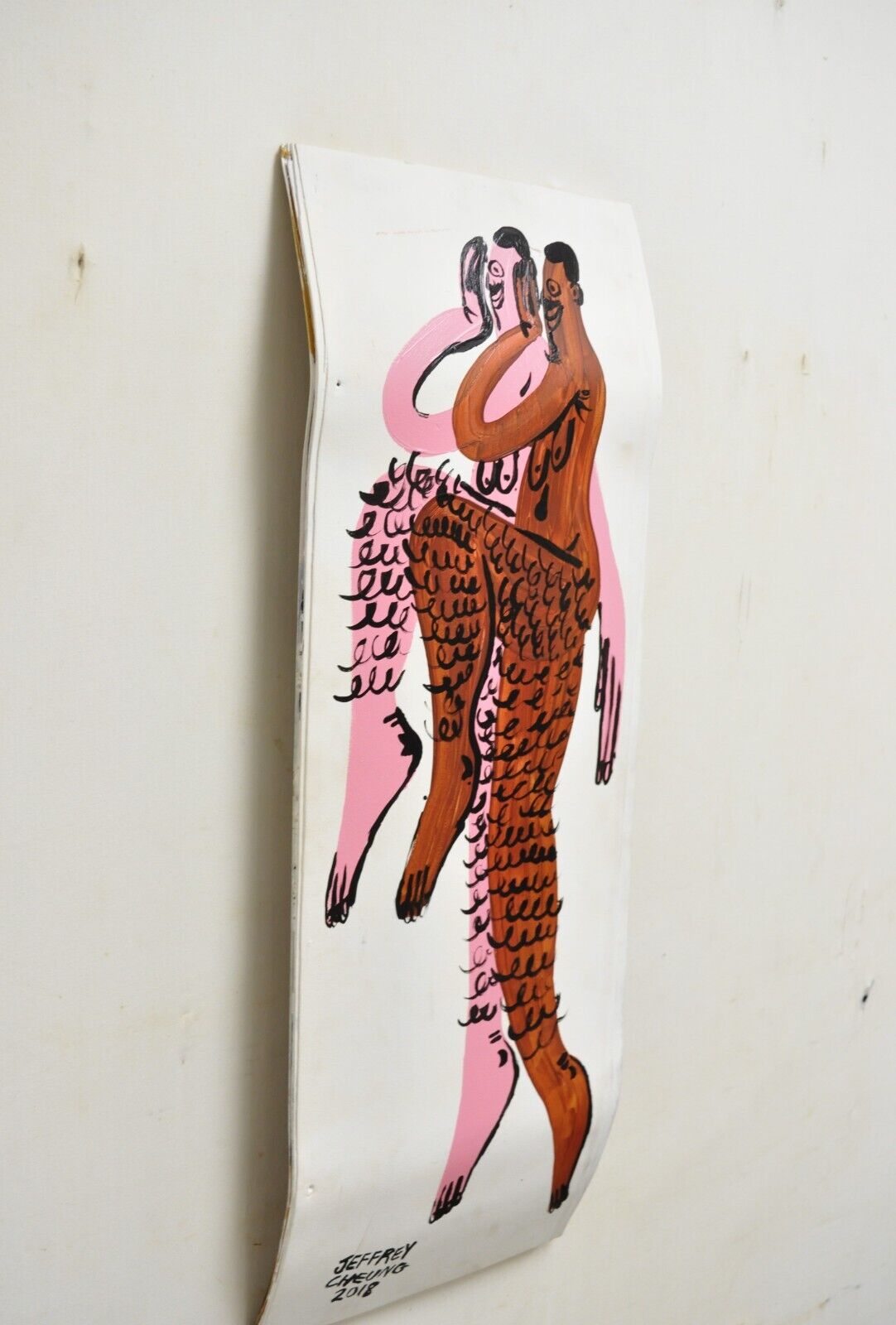 Jeffrey Cheung "In Unity" 2018 Modern Hand Painted Skateboard Deck Wall Art