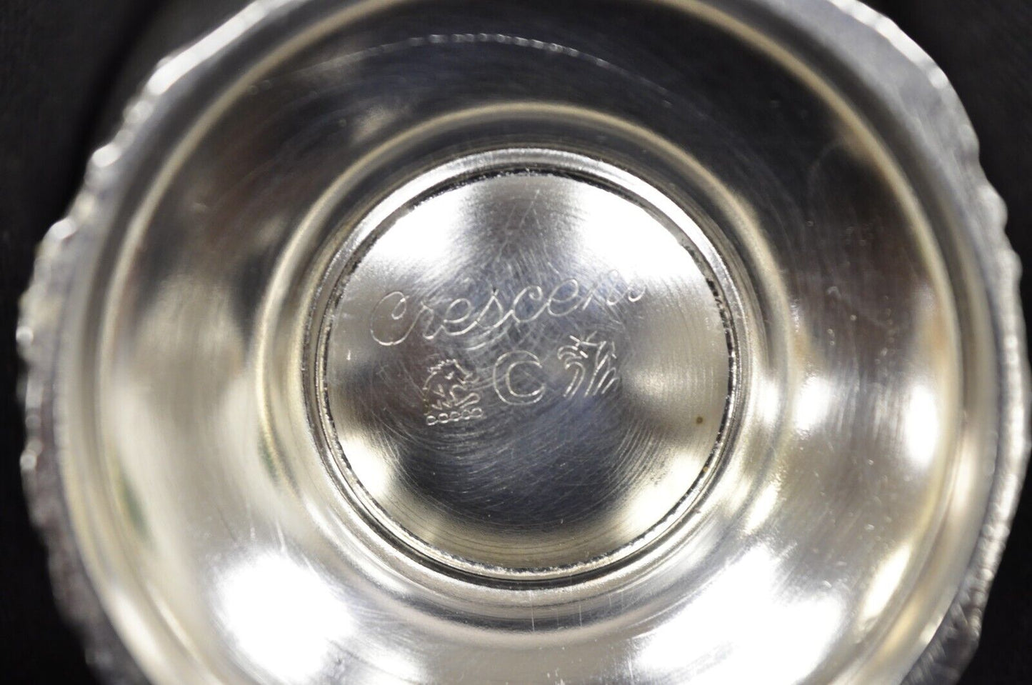 Vintage Silver Plated Oneida Punch Bowl Set 10 Crescent Cups - 11 Pc Set