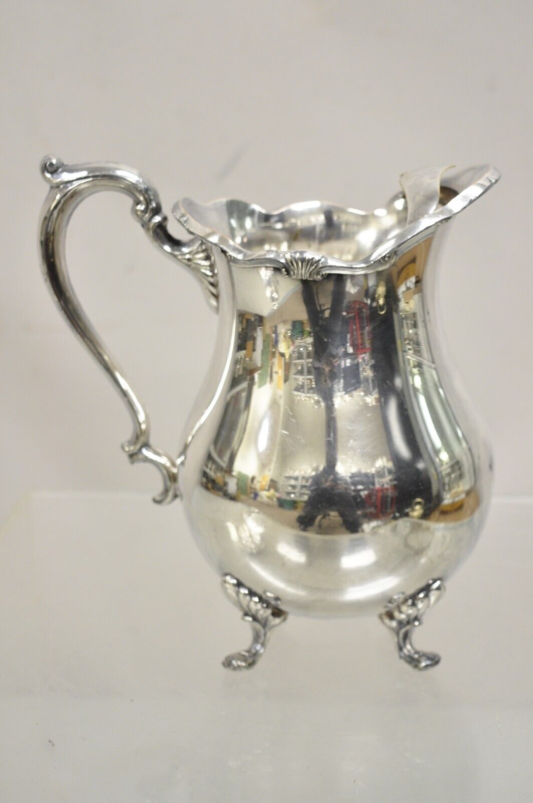 Vintage FB Rogers "Georgetown" Victorian Bulbous Silver Plated Water Pitcher