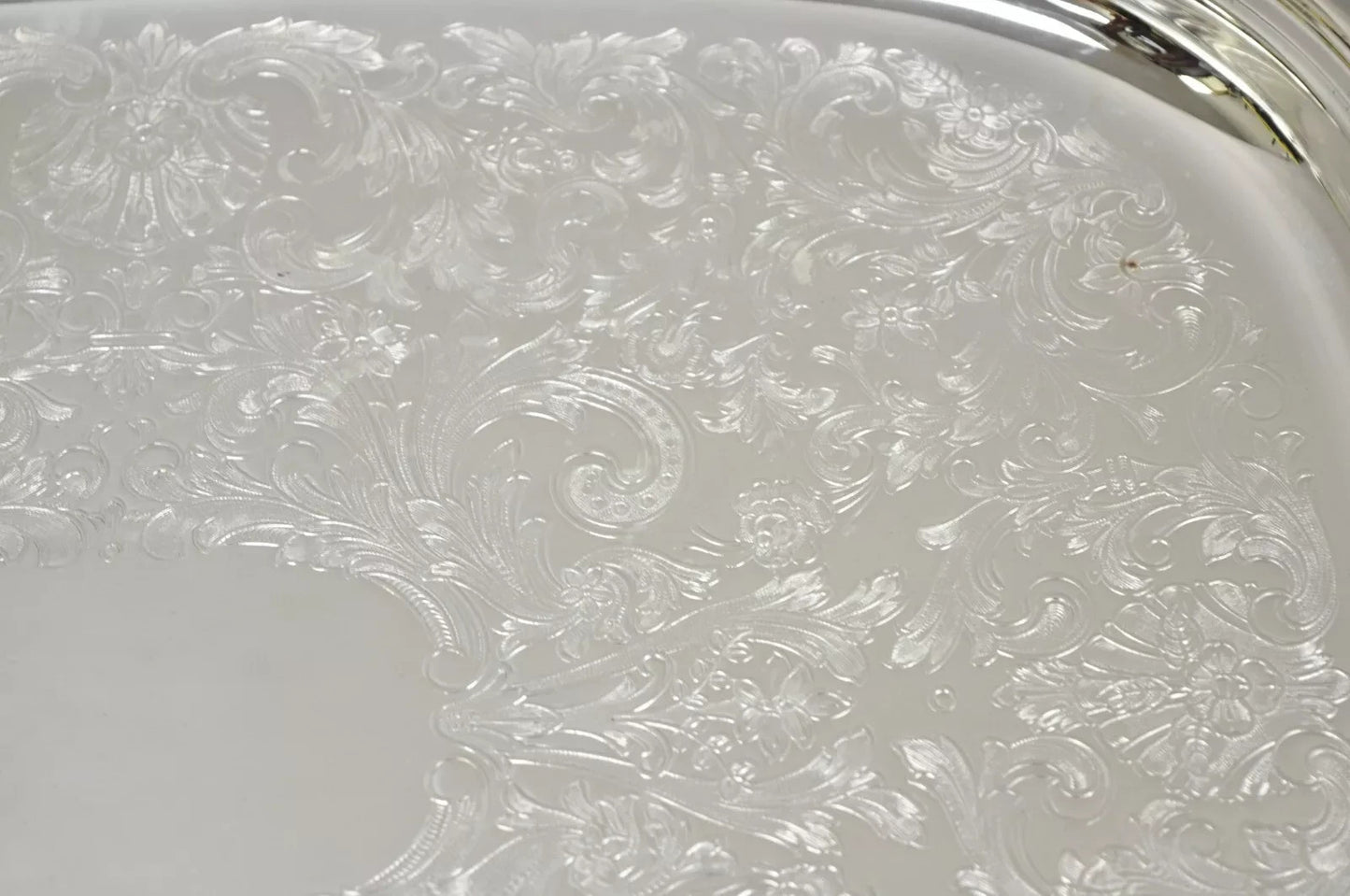 Vintage Eales 1779 Silver Plated 22" Footed Twin Handle Bar Tray Platter