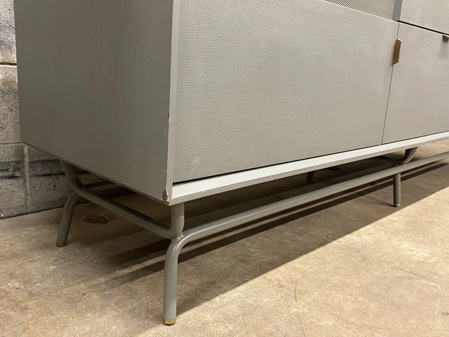 "Dang" by Blu Dot 2 Door 2 Drawer Grey Media Stand Console Credenza Cabinet