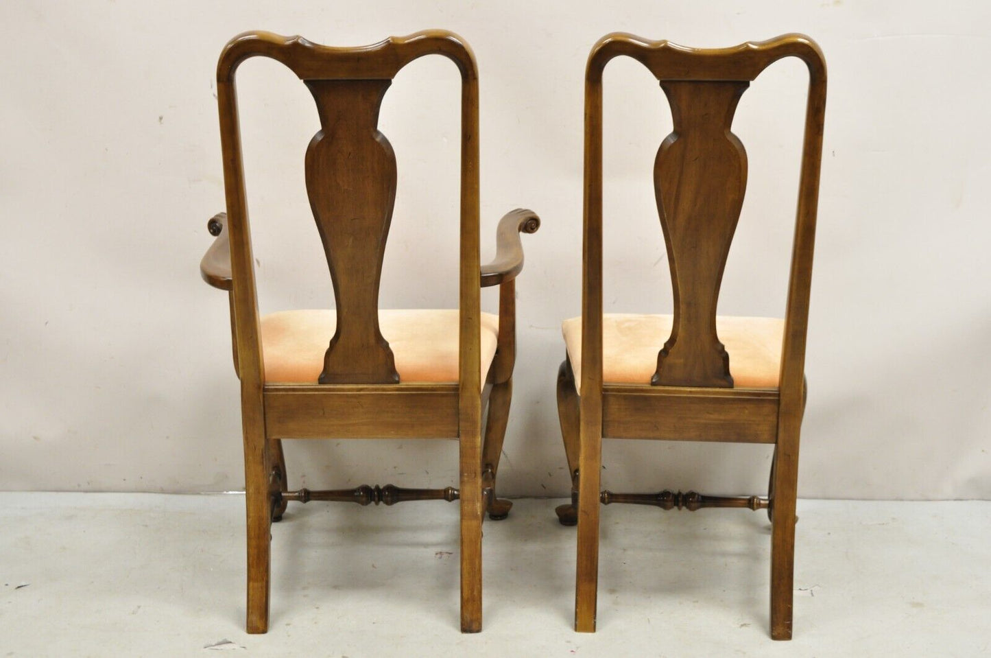 Ethan Allen Classic Manor Maple Stretcher Base Dining Chairs 15-6001 - Set of 6