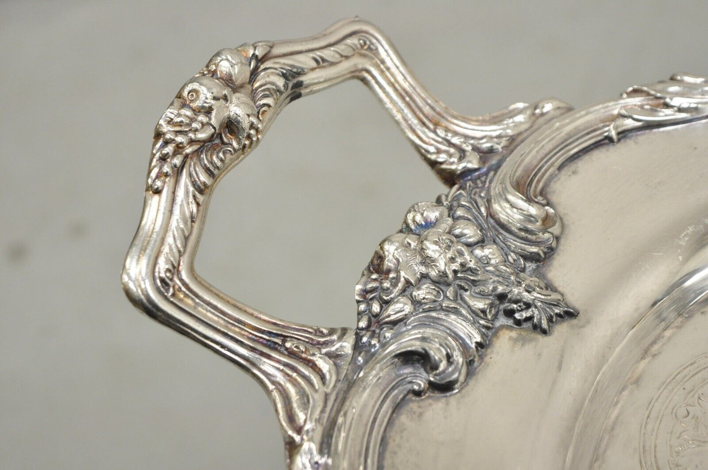 Vintage WSB 1538 Victorian Silver Plated Oval Serving Plater Butlers Tray