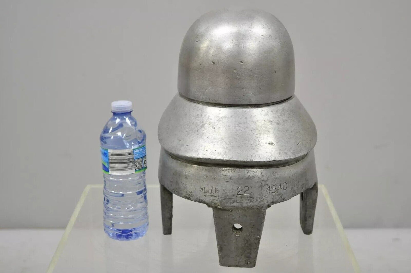 Vintage Vogue New York Aluminum 22 450 Woman's Hat Block Mold Form Millinery D