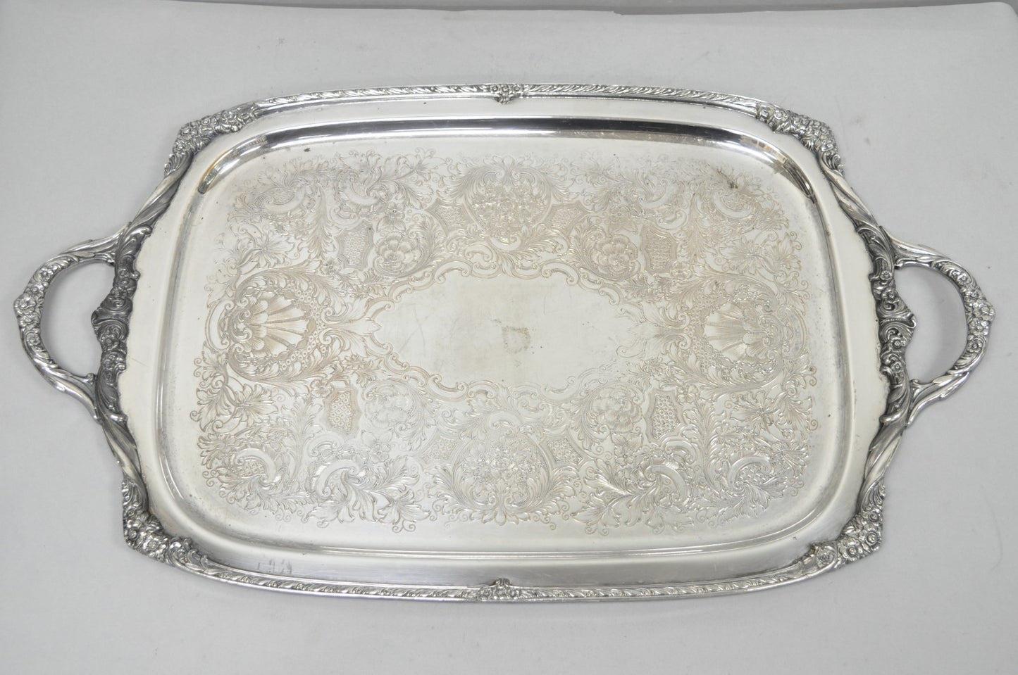 Vintage 1847 Rogers Bros Heritage 9492 Large Silver Plated Serving Platter Tray