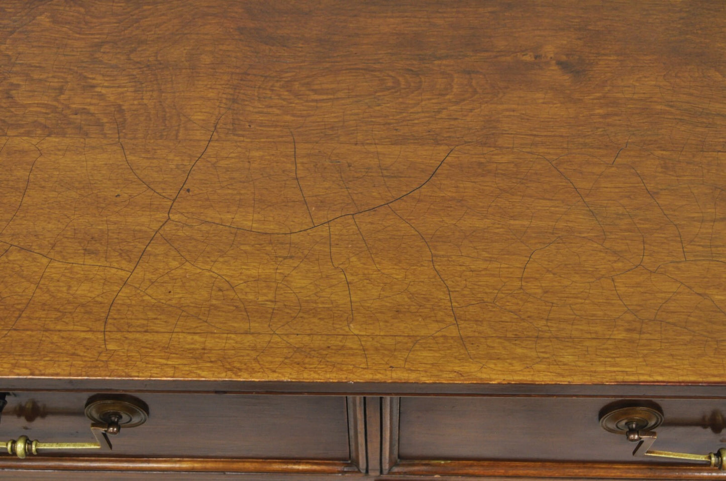Vintage French Hollywood Regency Custom Walnut Tall Chest Highboy Dresser