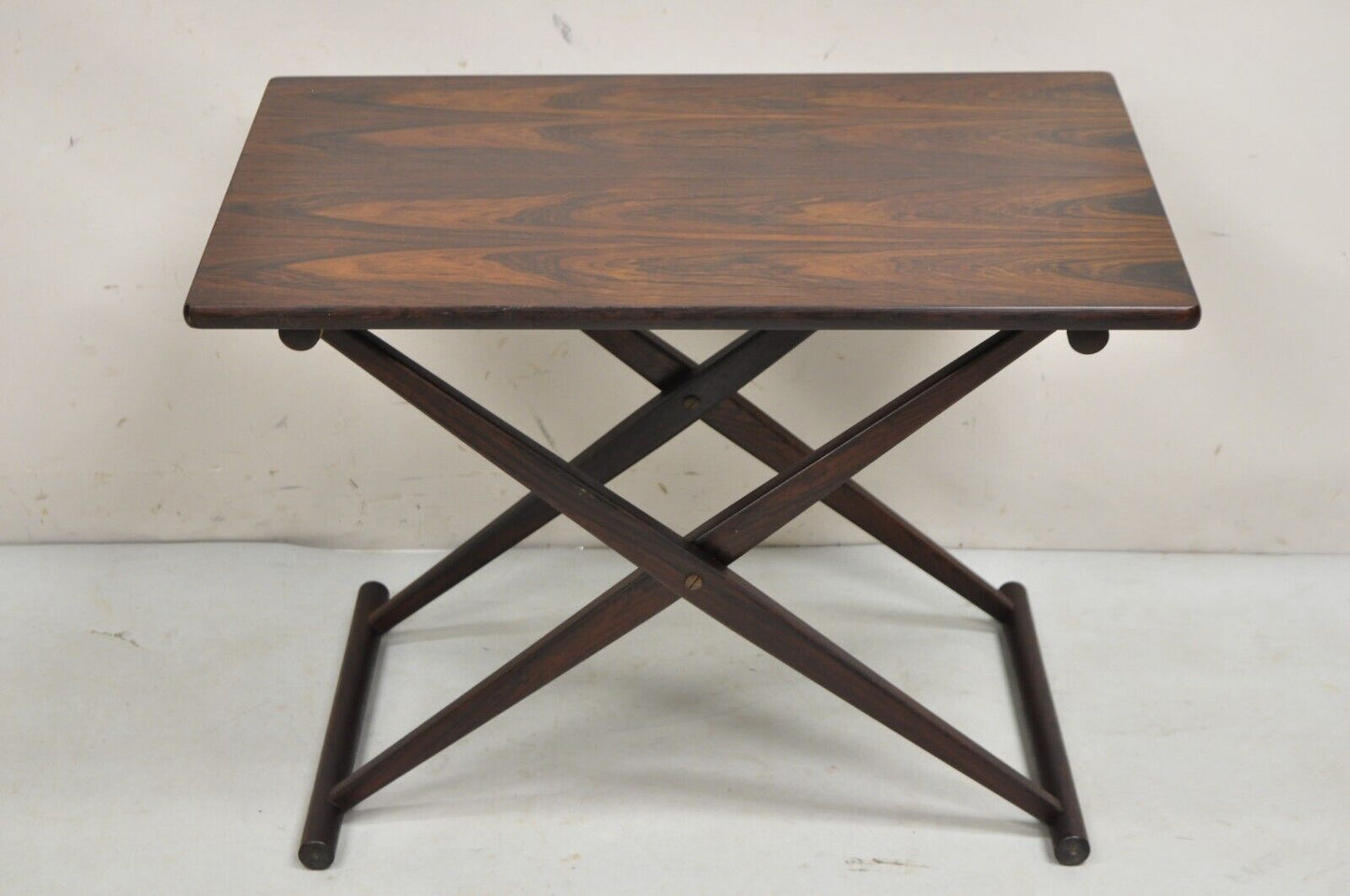 Knud Andersen Mid Century Modern Danish Rosewood Folding Side Table for Aarhus