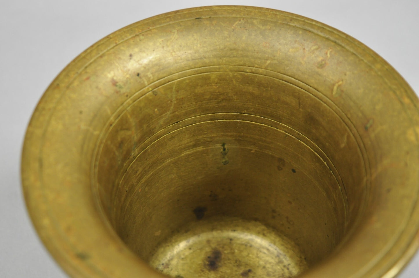 Antique Solid Bronze Brass Large German Apothecary Mortar with Pestle - 2 Pcs