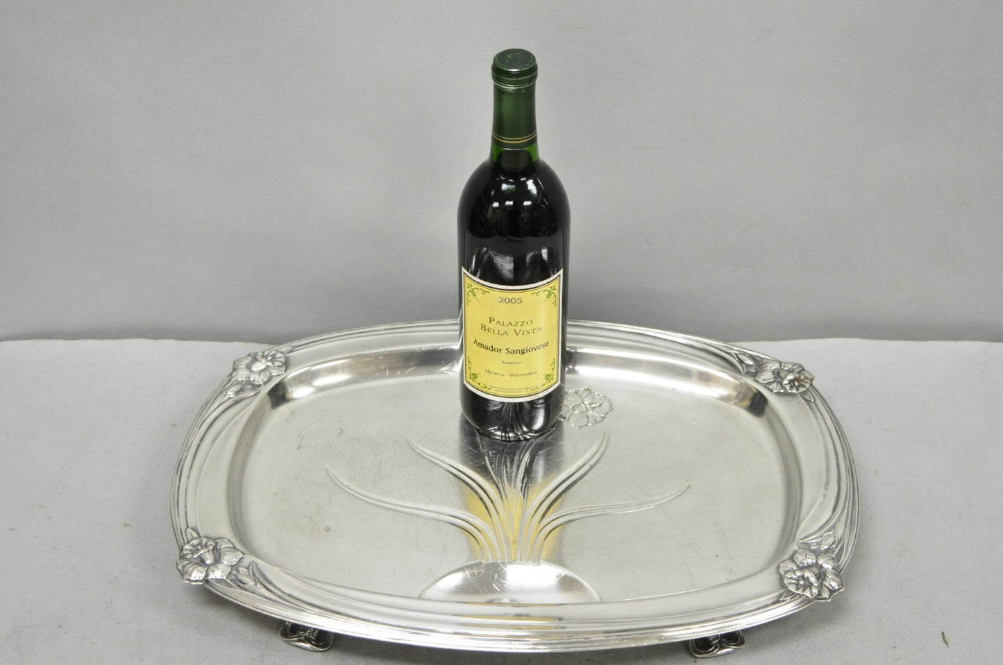 Vintage 1847 Rogers Bros Daffodil 9910 Silver Plated Meat Serving Platter Tray