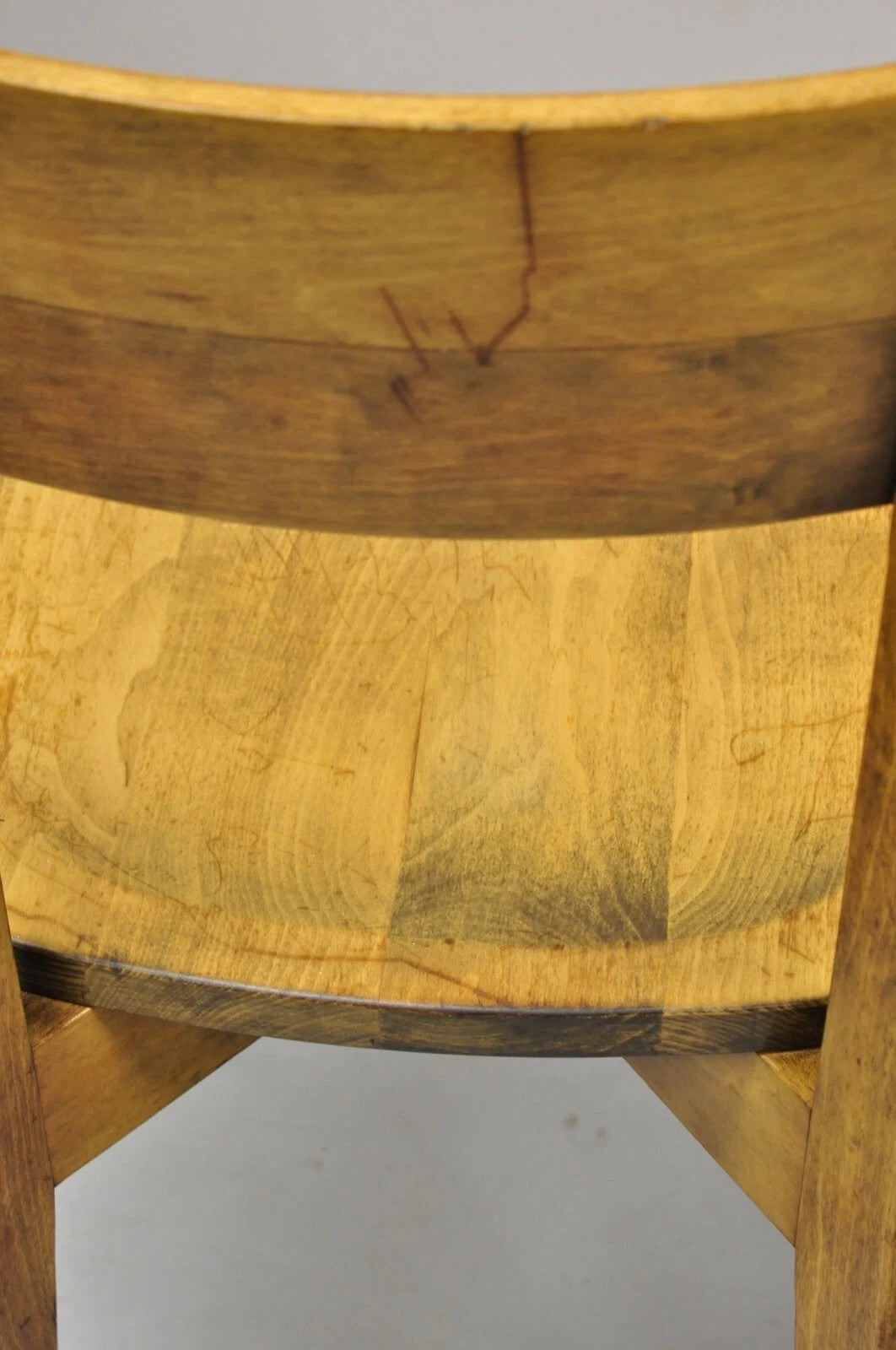 Vintage Gunlocke Mid Century Modern Maple Wood Side Chairs - a Pair