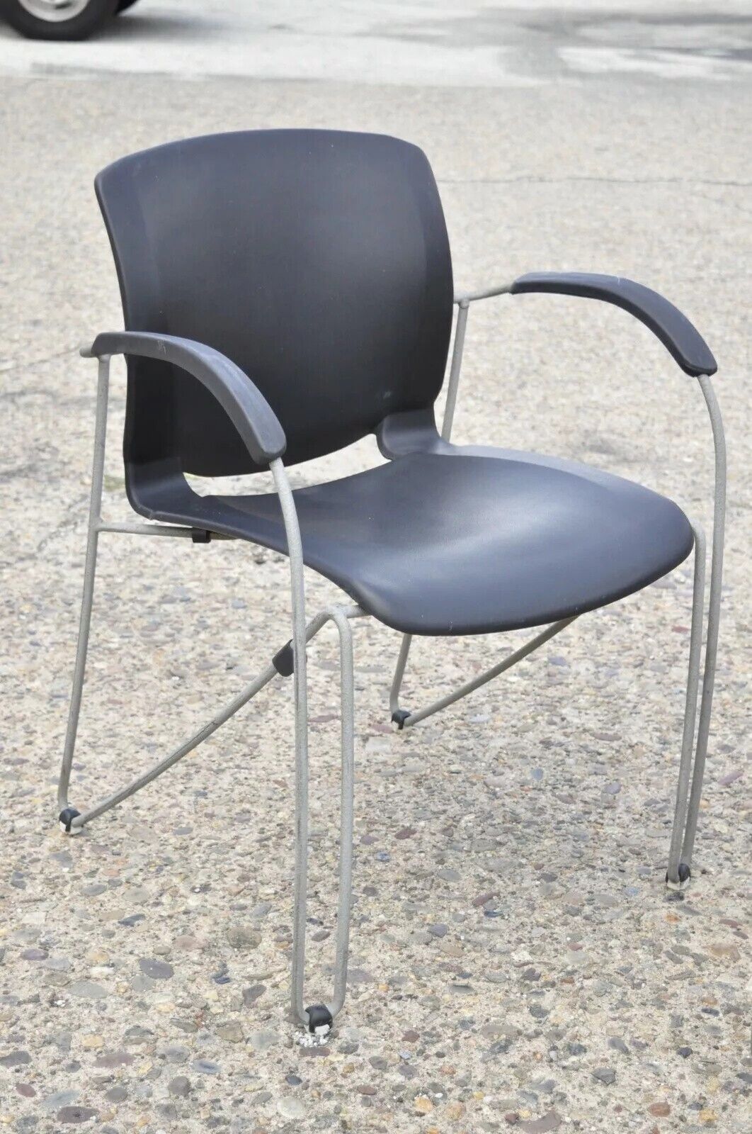 Haworth Zooey Chu Modern Stacking Waiting Room Office Dining Chairs - Set of 4