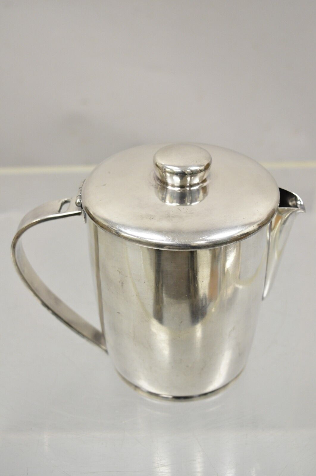 Vintage Oneida Sambonet Italy Silver Plated Modern Coffee Pot Water Pitcher