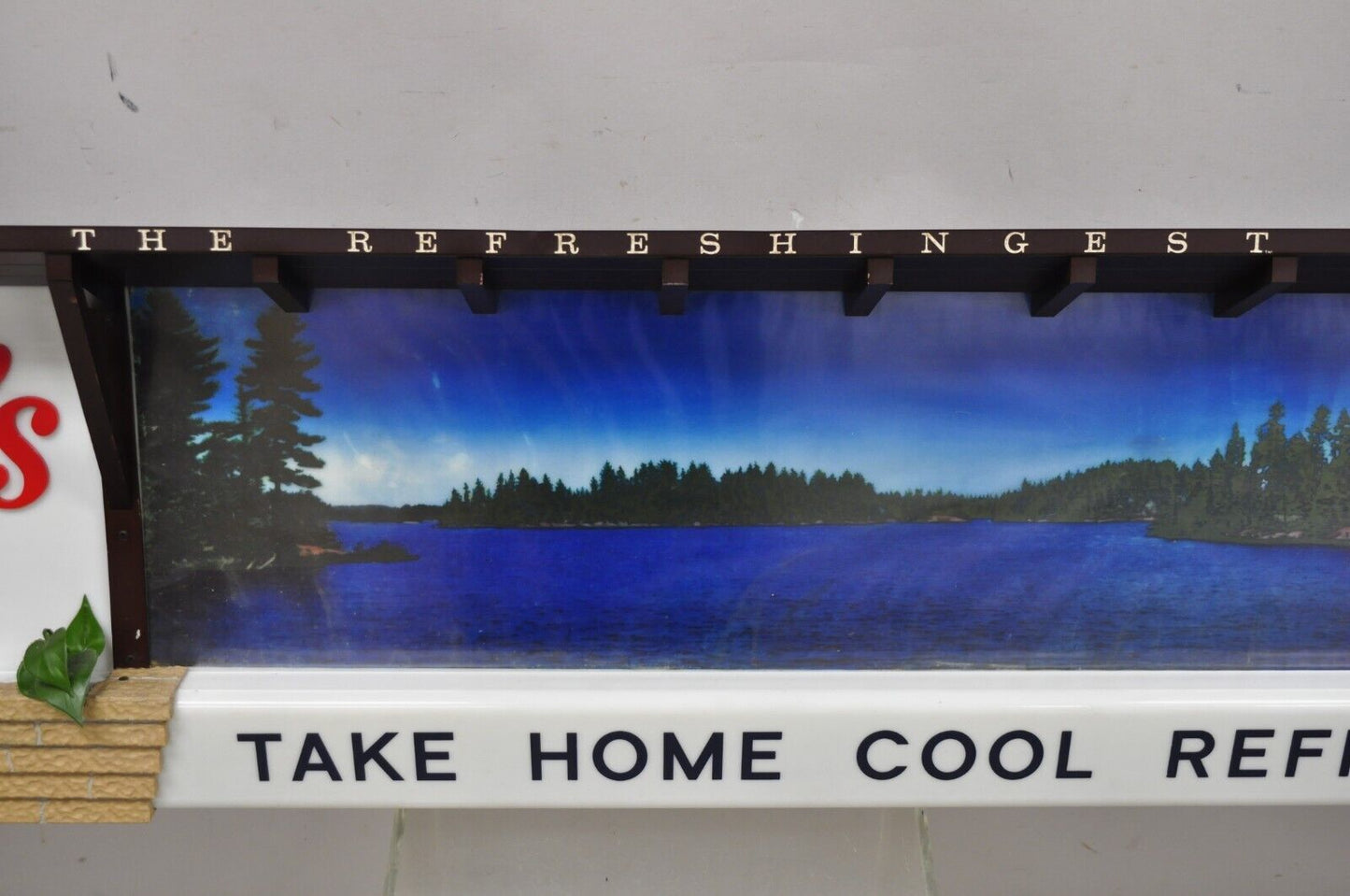 Large 77" Vintage Hamm's Beer Lakeside Plastics Advertising Hanging Lighted Sign