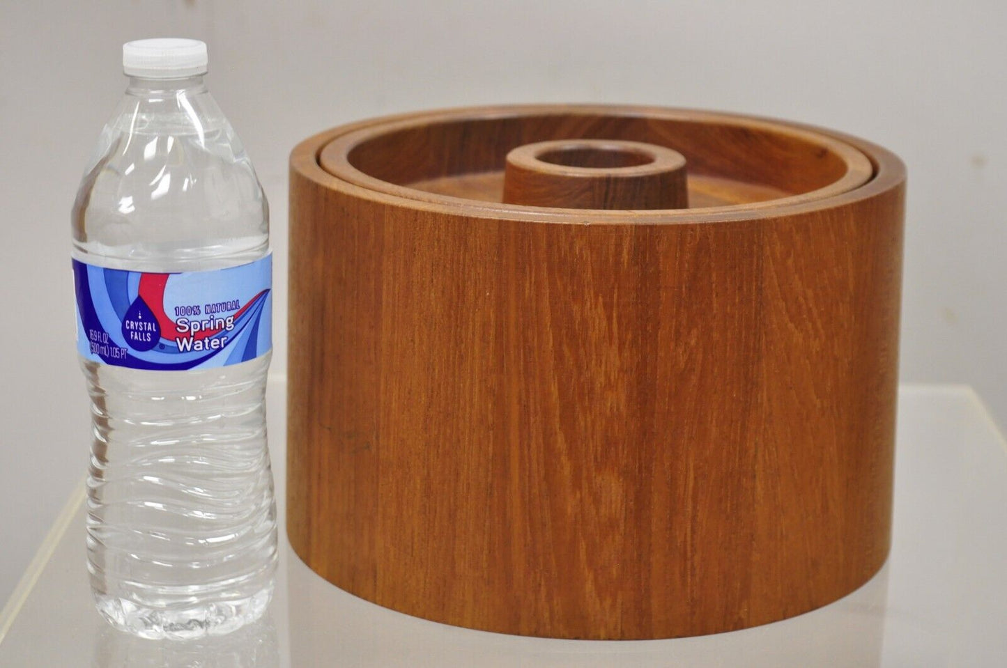 Mid Century Danish Modern Dansk Teak Lidded Ice Bucket by Quistgaard