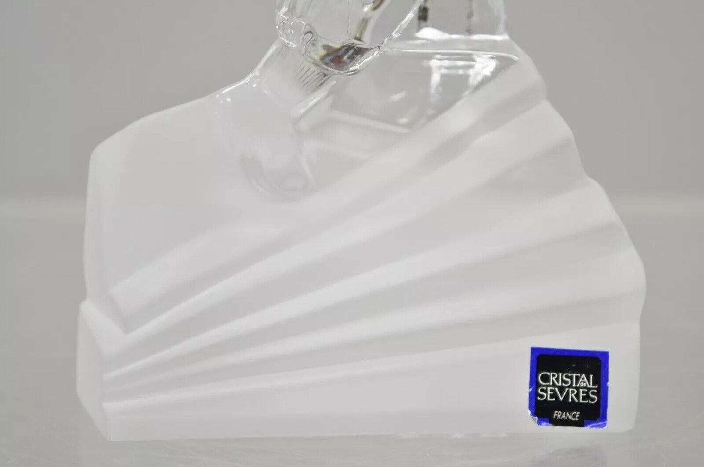 Cristal De Sevres France Crystal 10.5" Glass Golfer Golf Statue Sculpture