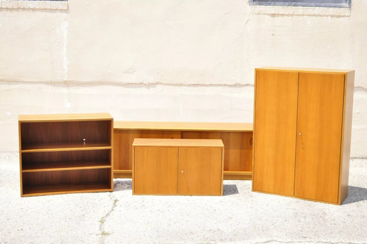 Georg Satink WK Mobel German Teak Wall Unit Credenza Cabinet Danish Modern