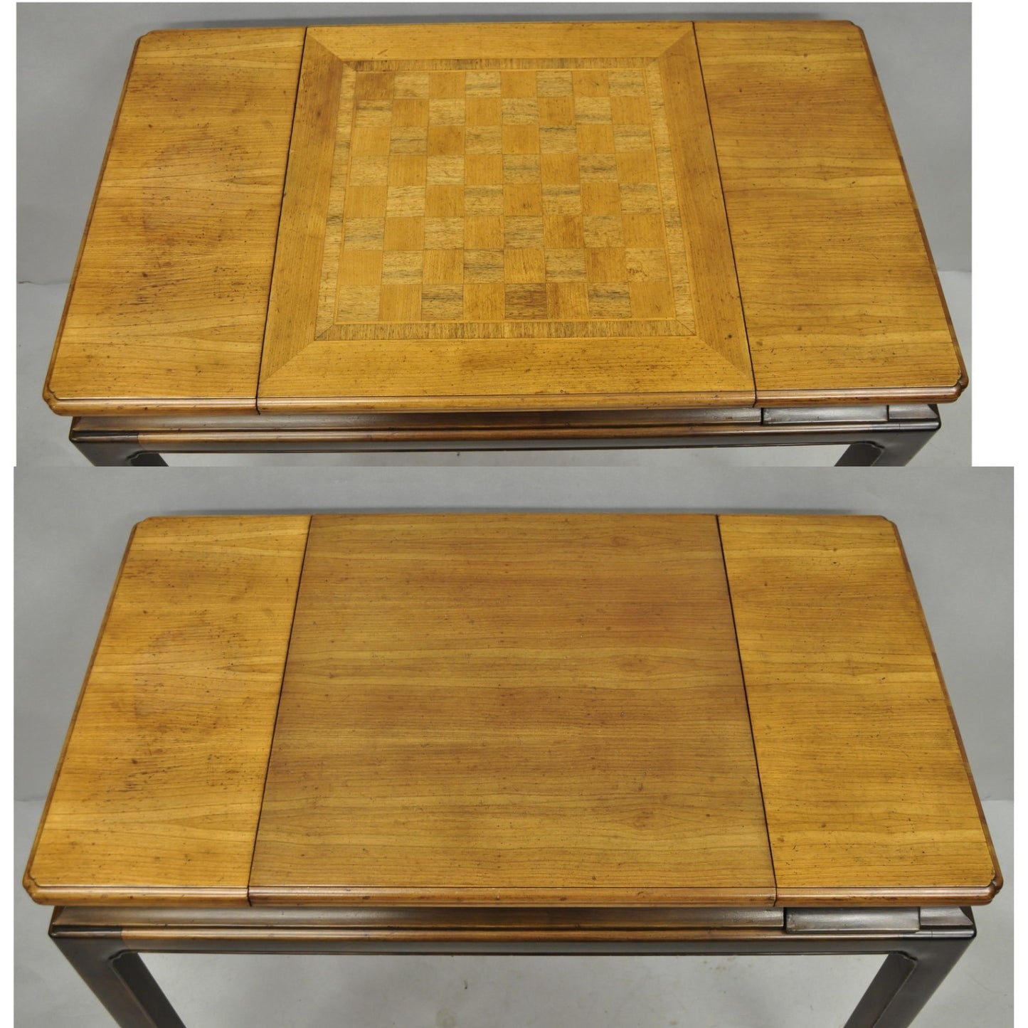 Vintage John Widdicomb Mid Century Modern Campaign Style Chess Game Table