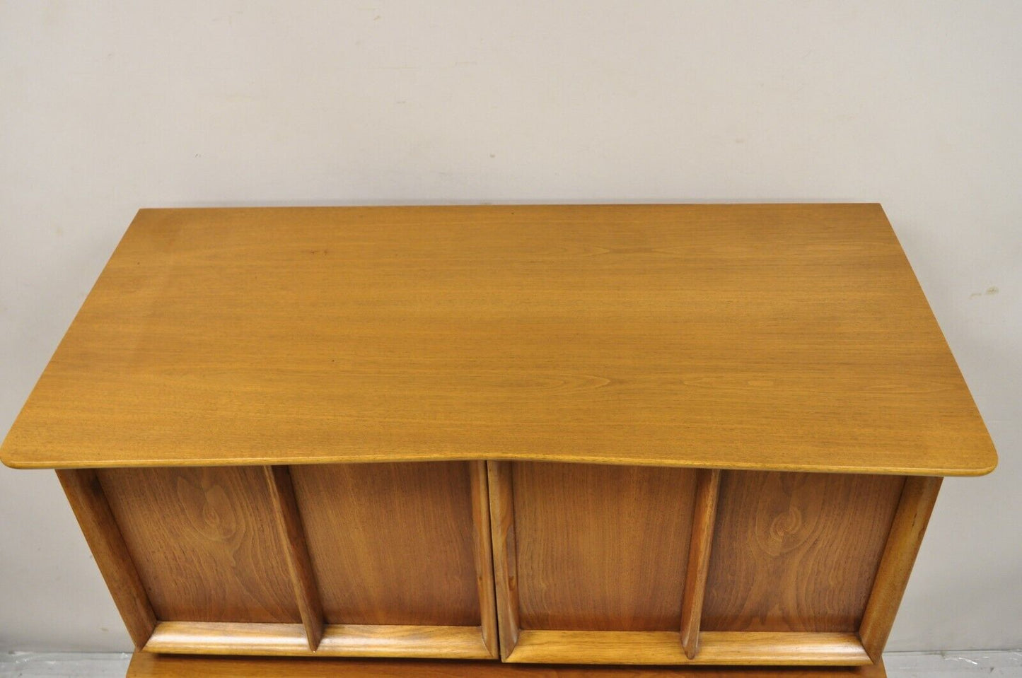 Kent Coffey Eloquence Mid Century Modern Walnut Tall Chest Highboy Dresser
