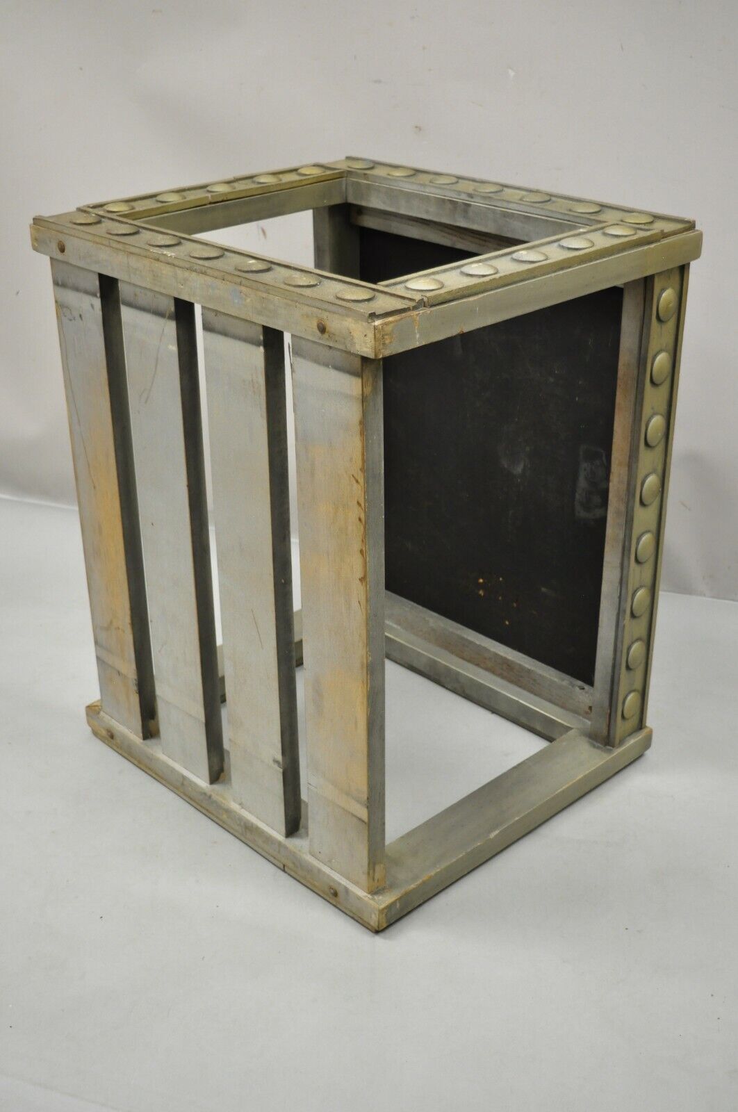 Mid Century Modern James Mont Style Silver Occasional Side End Table