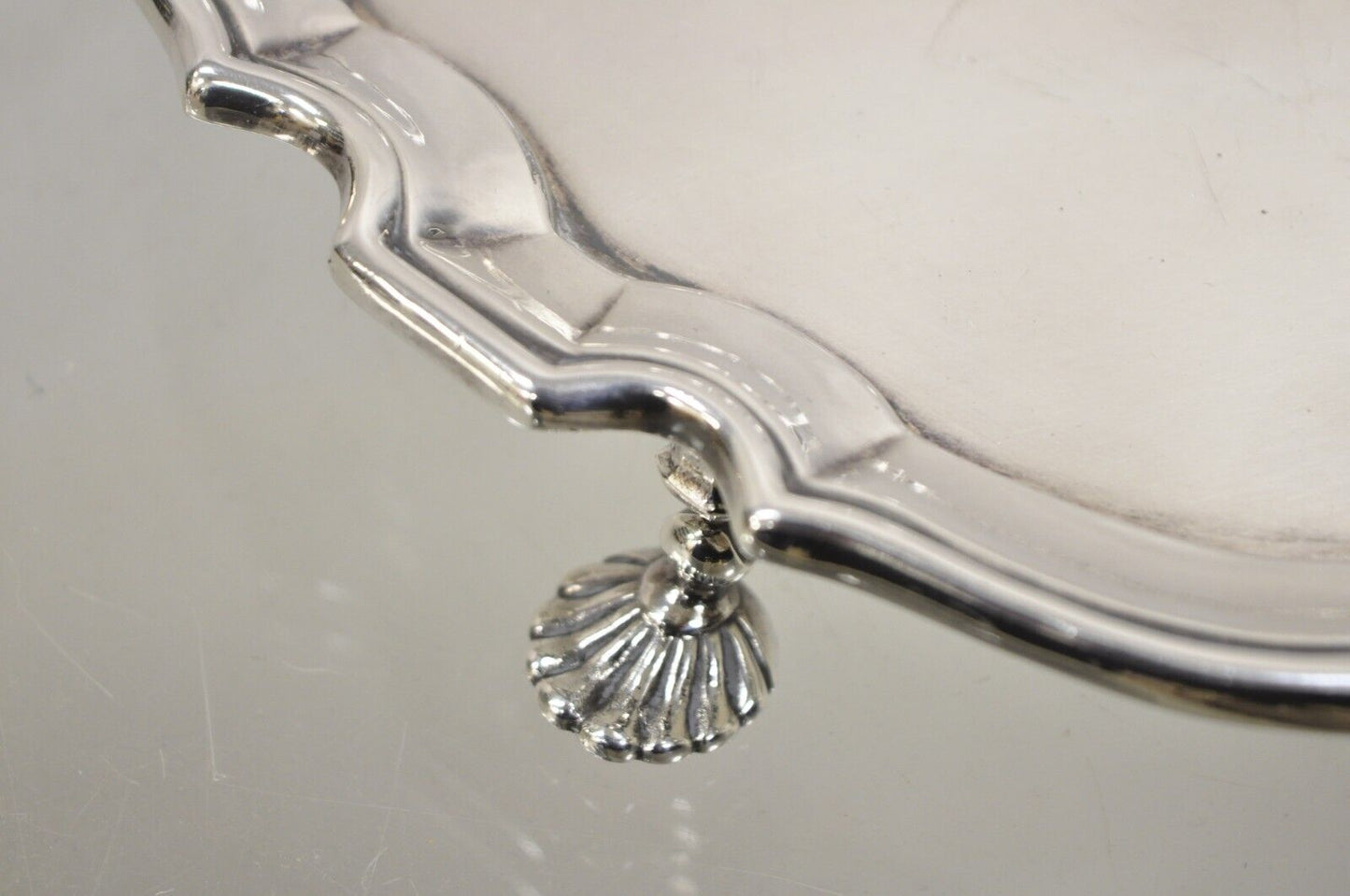 Simeon Soumain Repro for MET Silver Plated Salver Tray by Gorham Engraved