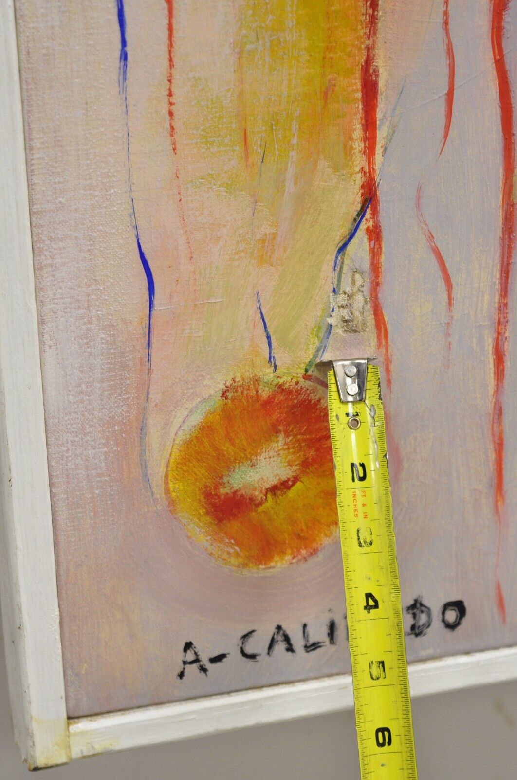 Alfonso Caliendo Abstract "3 Women" Large Oil on Canvas Mid Century Modern Art