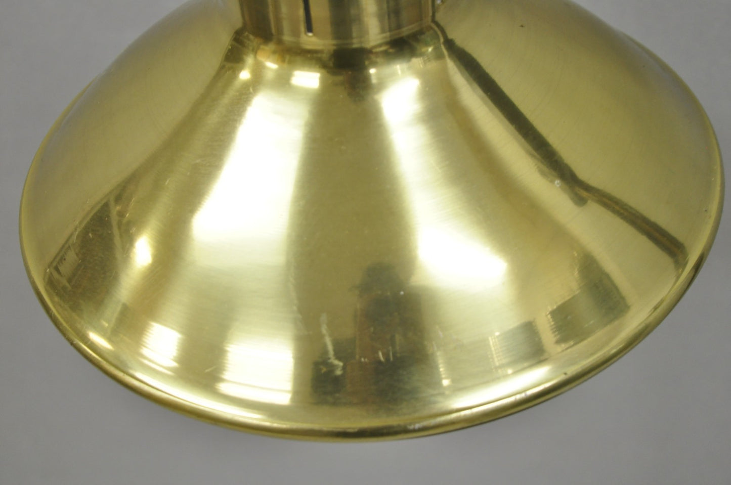 Vintage Mid Century Modern Adjustable Height Brass Cone Task Desk Lamp