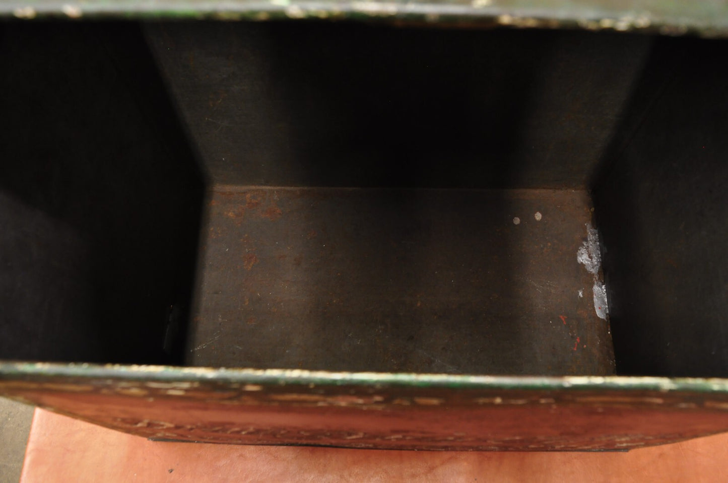 Antique Power Coffee Tin Rolltop Red Tea Hopper General Store Spice Bin Display
