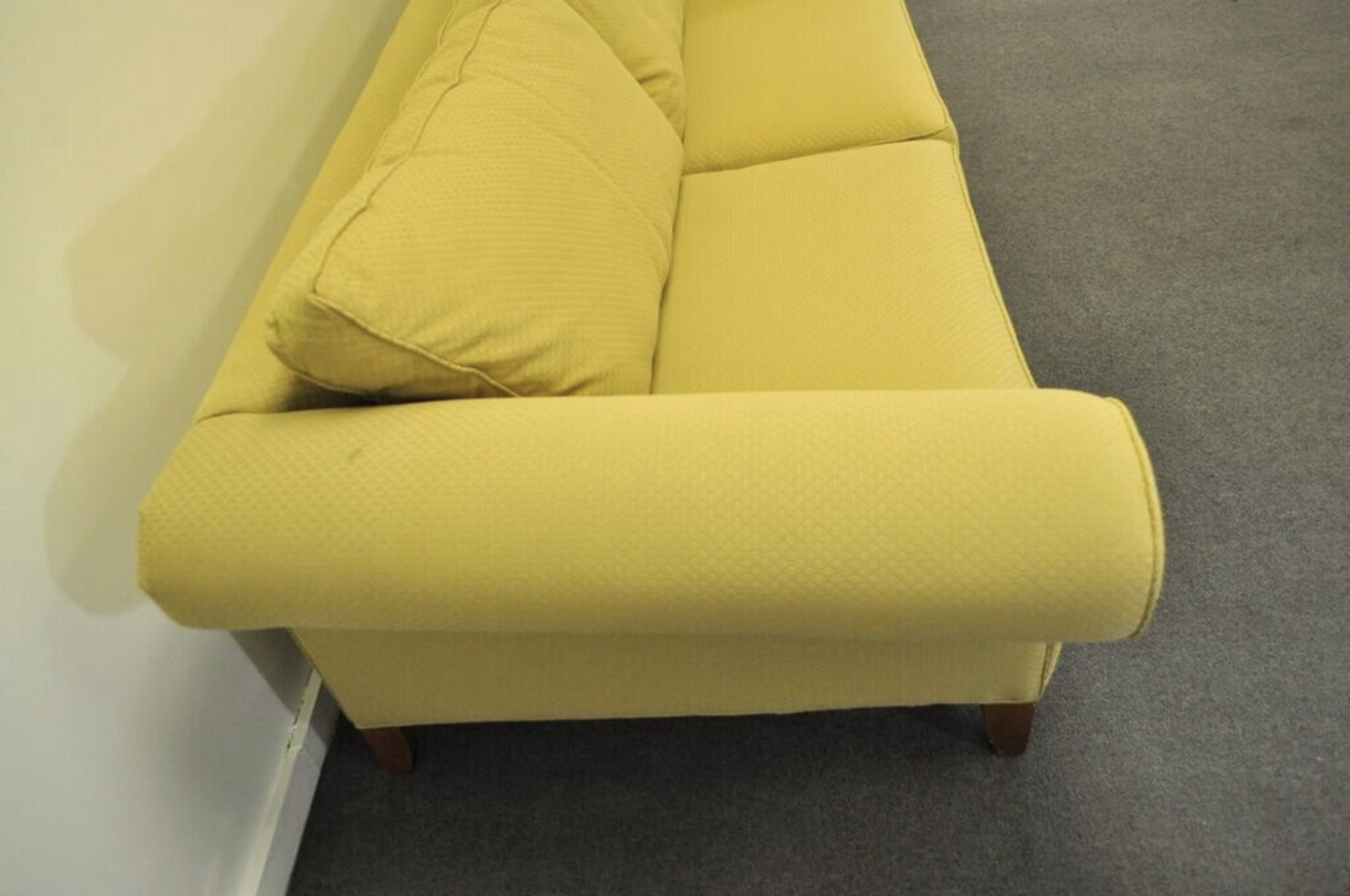 Ethan Allen Flared Arm Beige 81 " Sofa Couch Made in USA