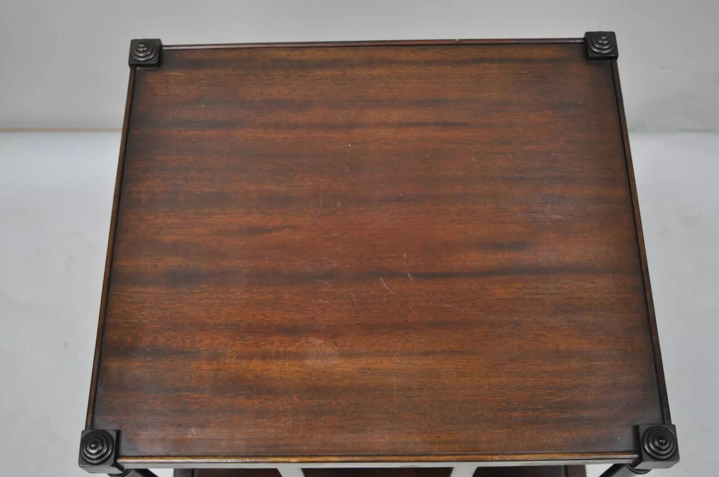 Vintage Sheraton Federal Mahogany Magazine Rack Book Stand Side End Table