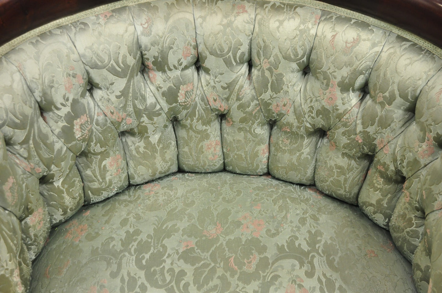Antique Karpen Victorian Rococo Figural Maiden Carved Mahogany Parlor Club Chair