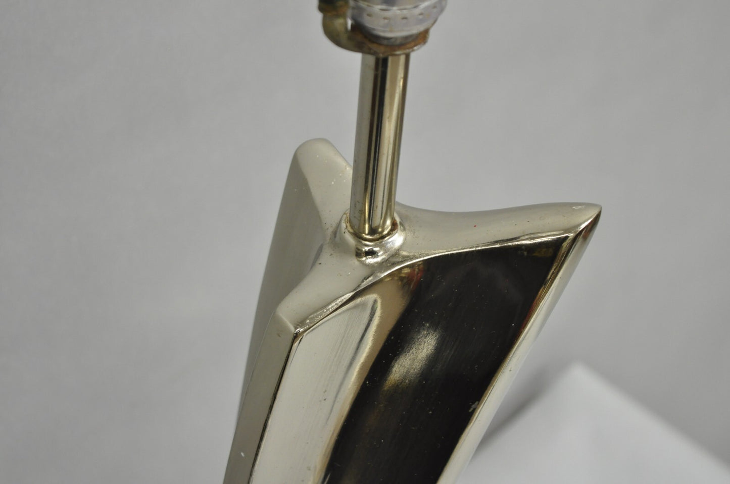 Vintage Mid Century Modern Laurel Sculptural Gunmetal Table Lamp by Weiss & Barr
