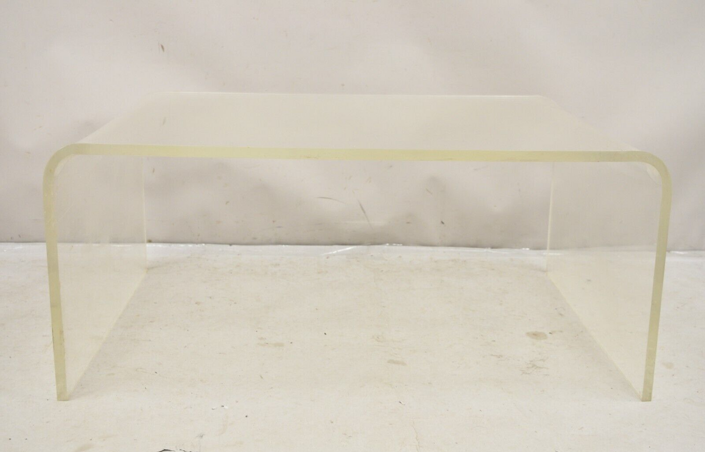 Vintage Mid Century Modern Large 42 x 30 Lucite Waterfall Coffee Table