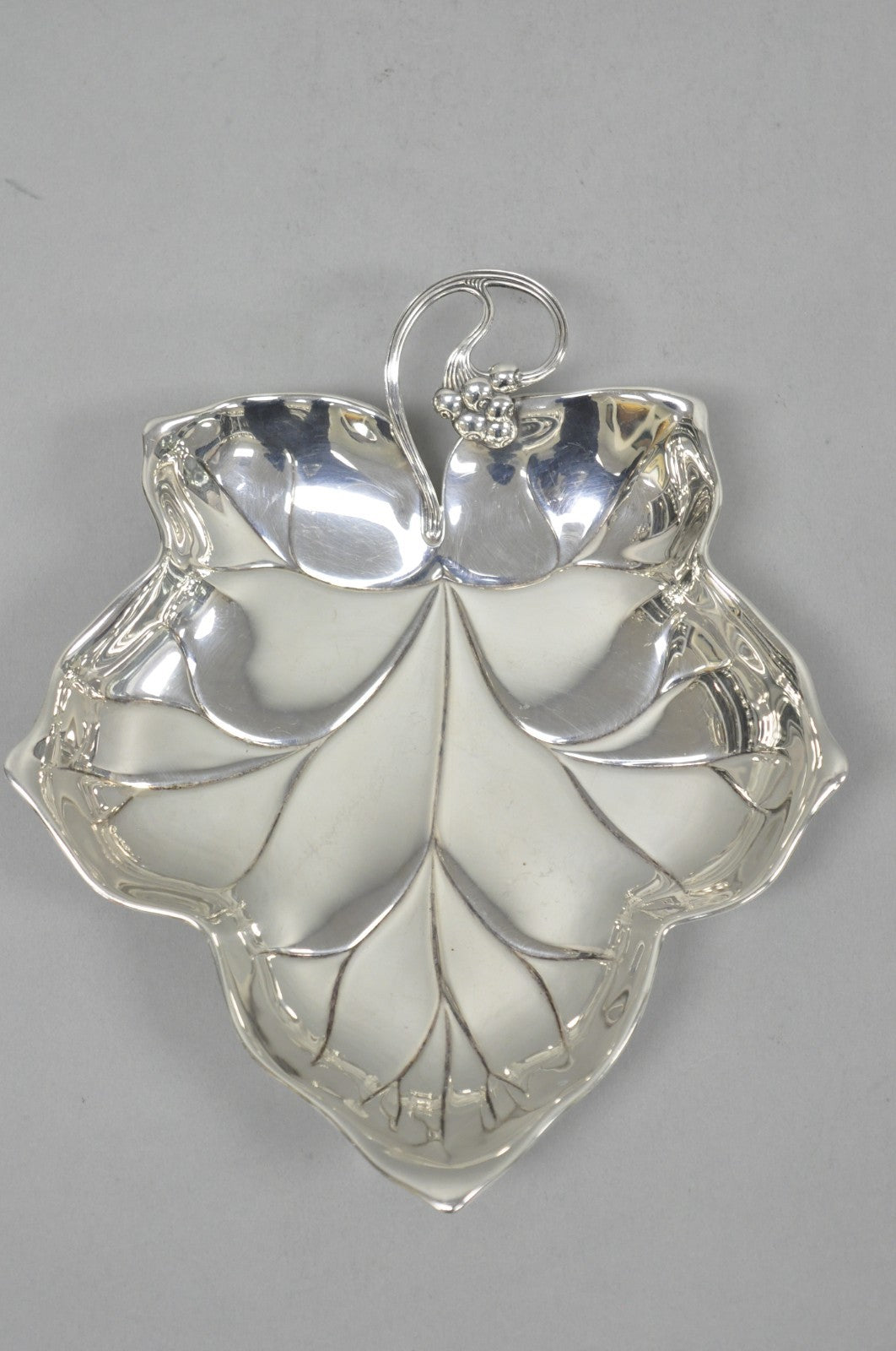 Vintage WMF Germany Small Silver Plated Maple Leaf 9" Trinket Candy Dish Bowl