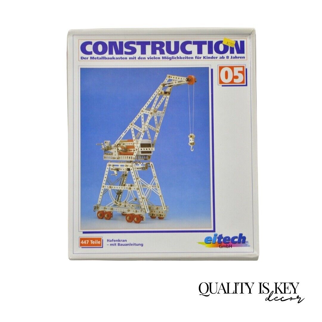 Vintage 1990s Eitech German Construction Model Erector Kit 05 Port Crane NOS