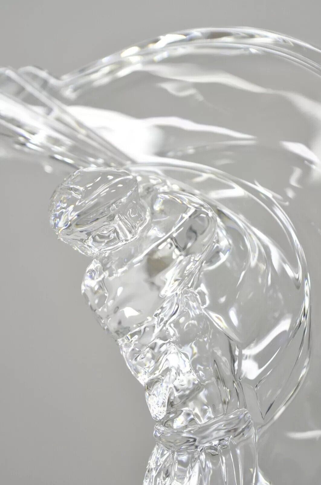 Cristal De Sevres France Crystal 10.5" Glass Golfer Golf Statue Sculpture