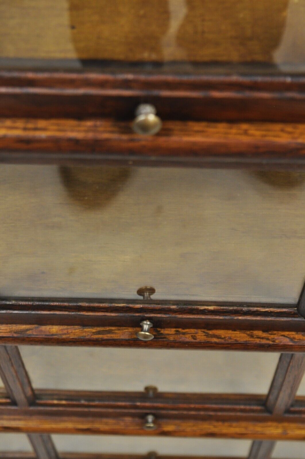 Antique Macey Mission Oak Arts & Crafts 4 Section Stacking Barrister Bookcase