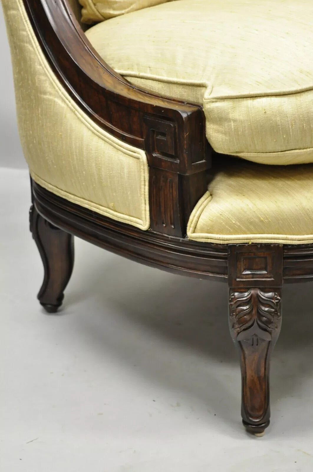 Alexander & Mary John Richard Oversize Barrel Back Lounge Club Chairs - a Pair