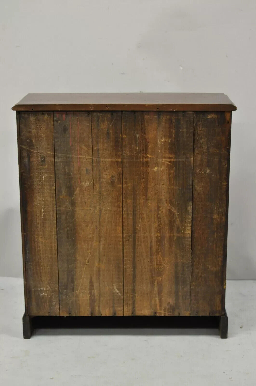 19th C. Victorian Mahogany Apothecary Medicine Cabinet w/ 10 Drawers Glass Pulls