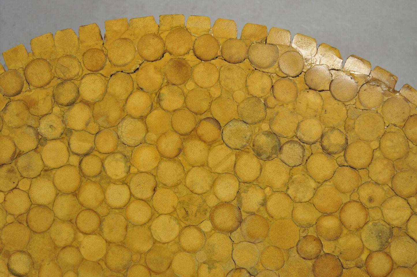 McGuire Style Sheaf of Wheat Bamboo 48" Round Glass Coffee Table